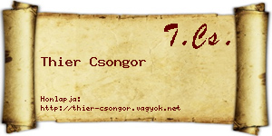 Thier Csongor névjegykártya